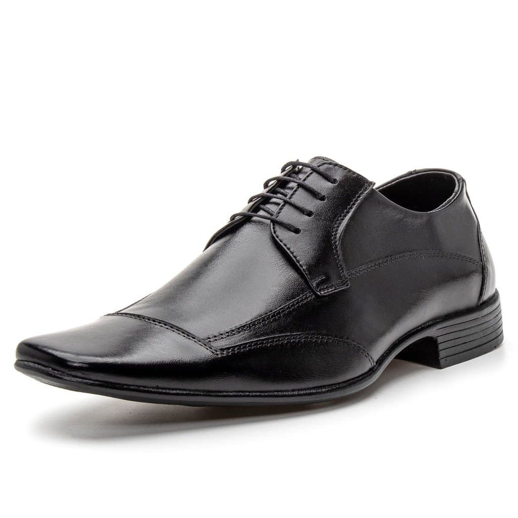 4600BGI-Sapato Social Masculino em Couro com Detalhes