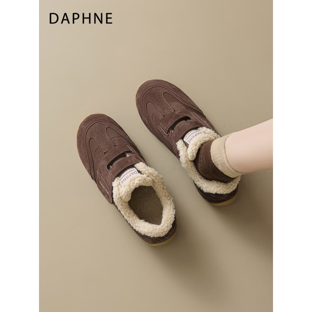 Daphne Plus veludo sapatos de treinamento Moral de venda quente feminino 2025 inverno novo estilo Velcro Forrest Gump sa