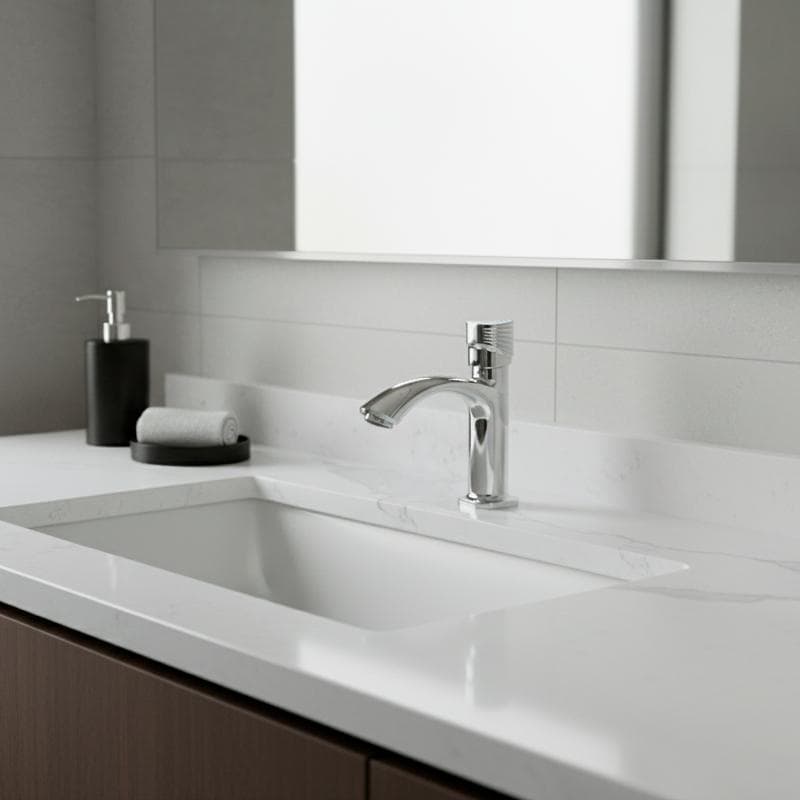 HKX Torneira de Bancada Bica Alta Cromada ABS Monocomando Fácil Instalação para Banheiro Design Moderno e Sofisticado