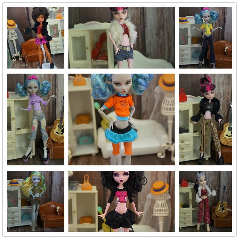 [DIY] Roupas Adequadas Para Boneca Monster High School De 30 Cm/9 Polegadas Fantasia/Jogos De Troca