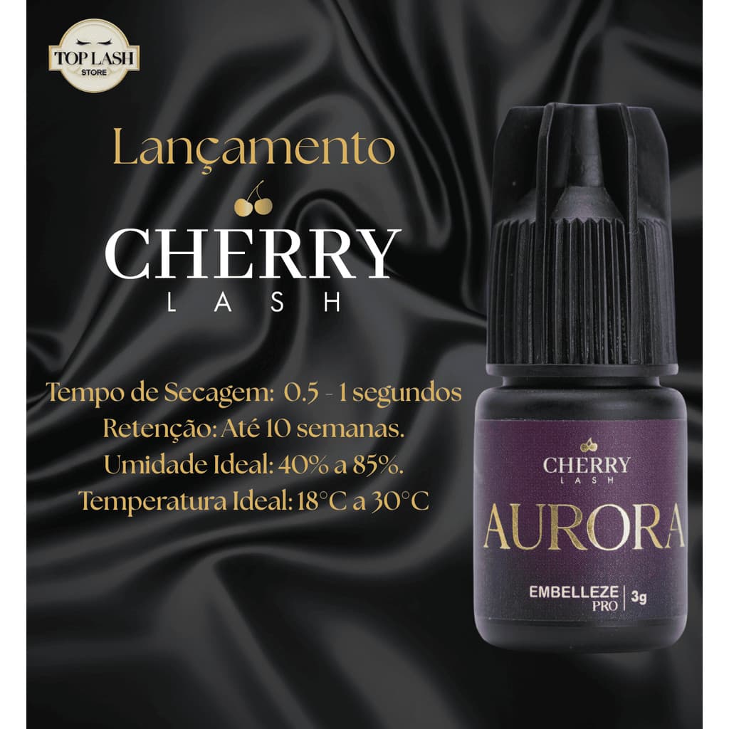 Cola Aurora Cherry Lash 3g | Lançamento | Extensão de Cílios | Com Anvisa