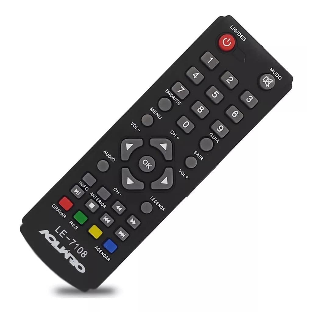 Controle Remoto de Conversor Digital Aquario DTV-4000 7000s