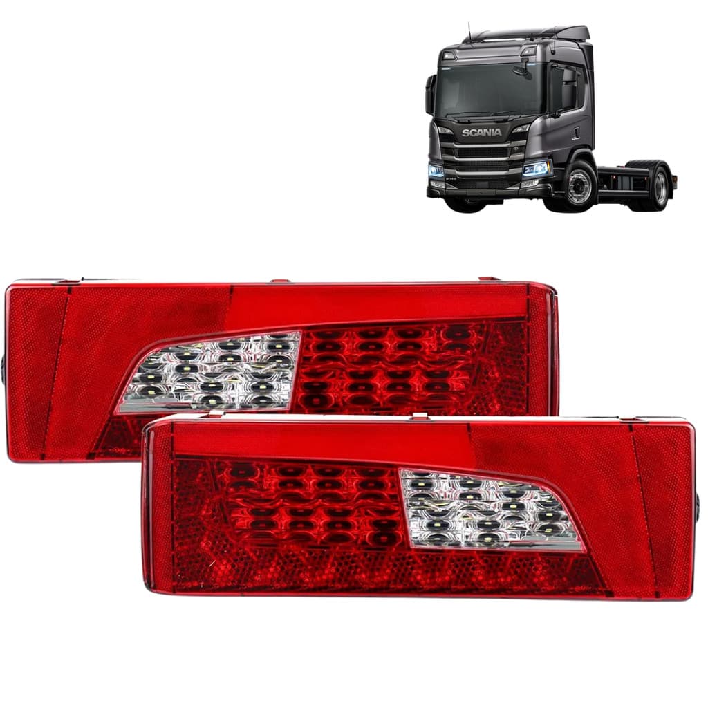 Kit 2 Lanternas Led Traseira Para Scania S5 Serie 6 Highline