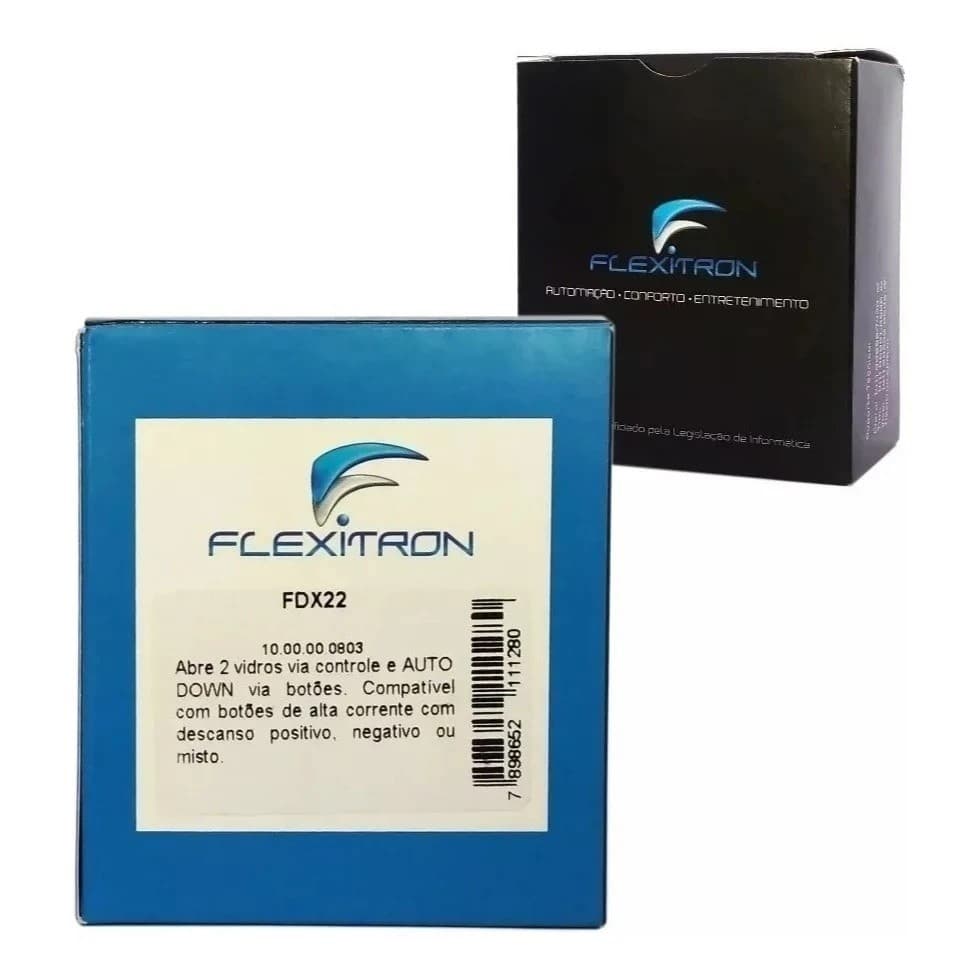 Módulo De Vidro Elétrico Universal Flexitron 2 Vidros Fdx22