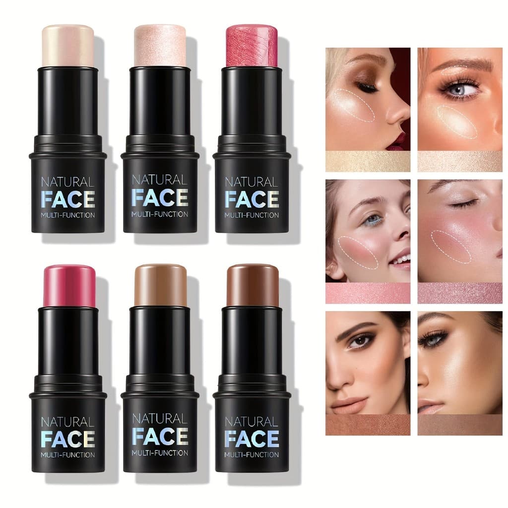 Bastões De Contorno Em Creme , Sombras Com Iluminador , Bronzeador E Blush , Caneta Facial Não Gordurosa Resistente À Ág