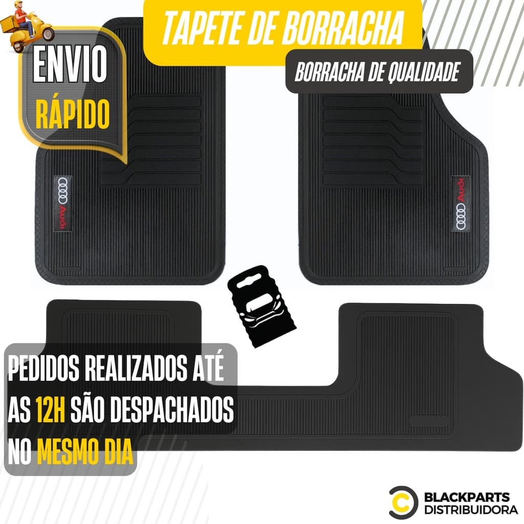 Tapete Audi A1 A3 A4 A5 A6 A8 Q3 Q5 Q7 TT Borracha Personalizado