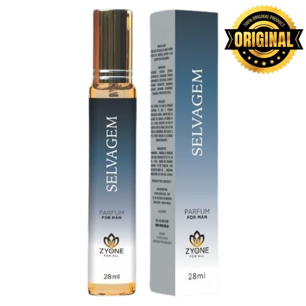 Selvagem Zyone Cosméticos Masculino Parfum 28ml Alta Fixação Essência Premium