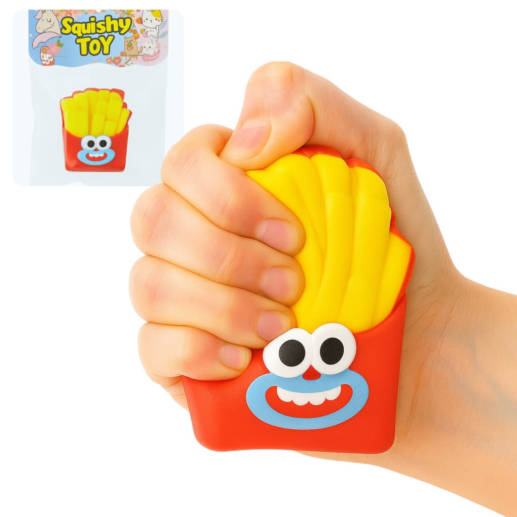Brinquedo Squishy Sensorial De Aperto Batatinha Frita Com Bola para Alívio De Estresse