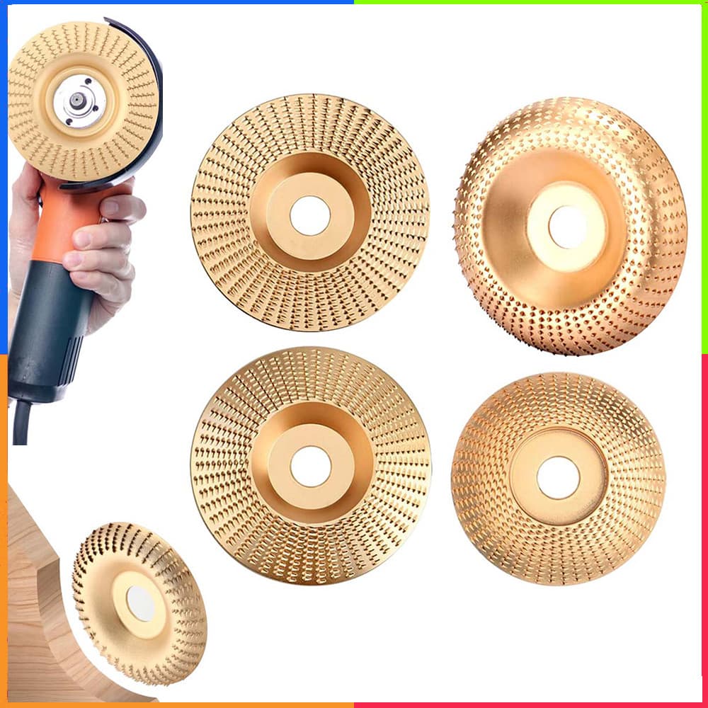 Kit 4 Disco Abrasivo Para Lixar Ângulo De Madeira Esculpida