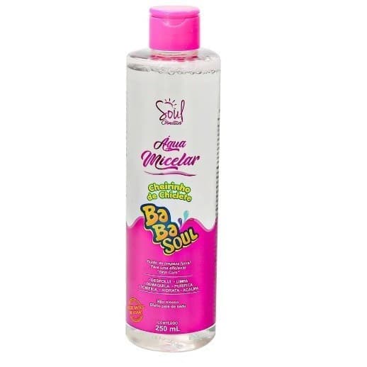 Agua Micelar Cheirinho de Chiclete BabaSoul removedor de maquiagem