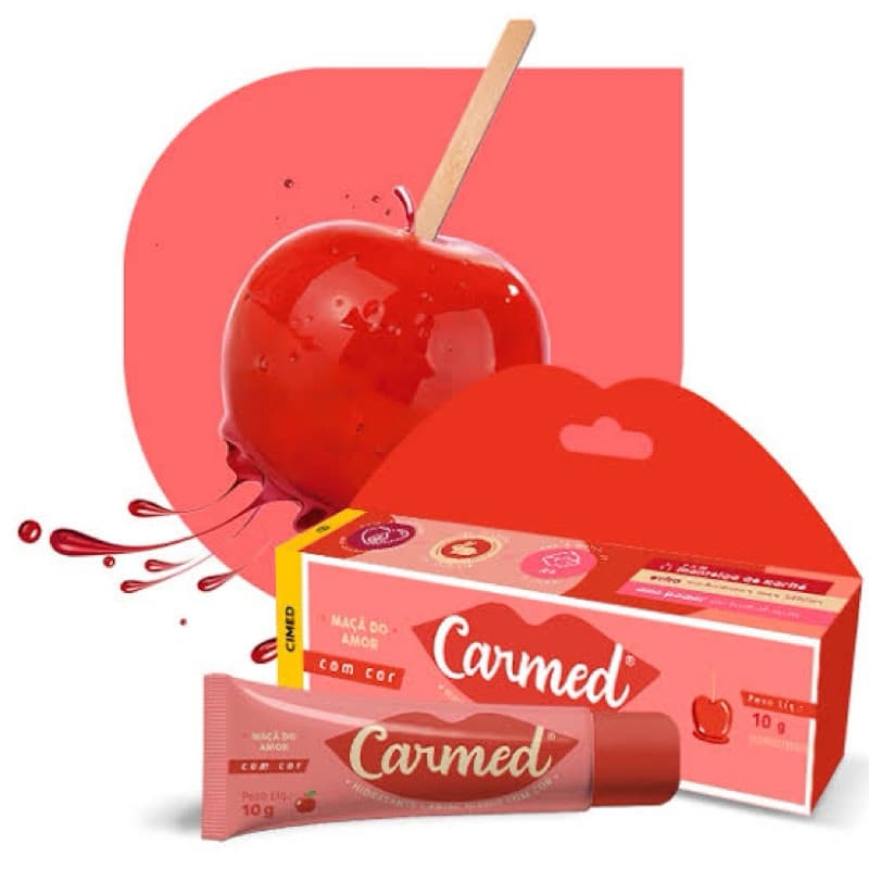 Hidratante Labial com Cor vermelha - Carmed Maçã do Amor