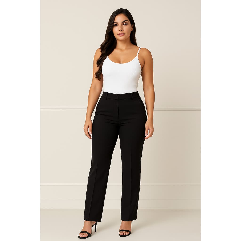 Calça Social Feminina Premium – Tecido Two Way com Elasticidade