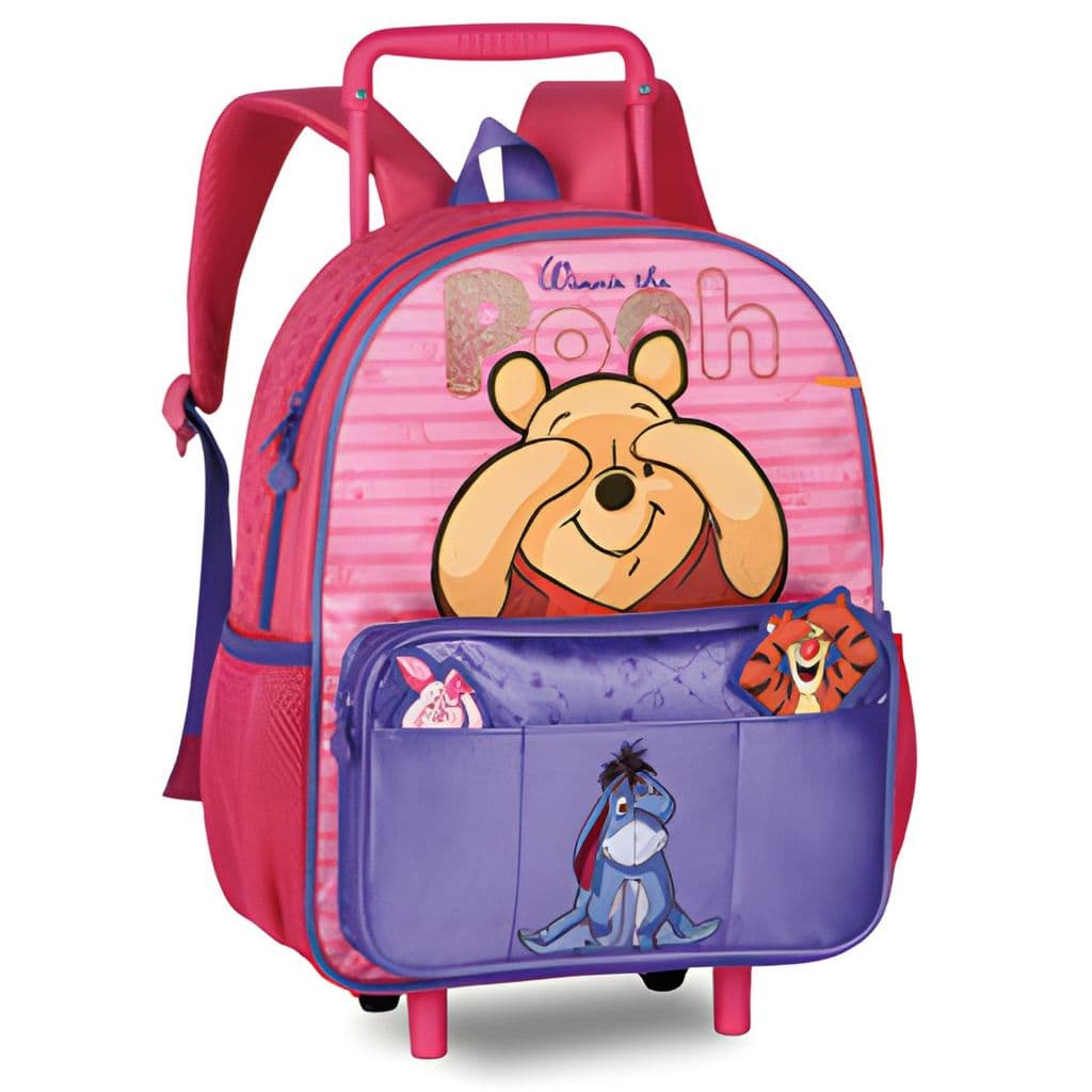 MOCHILA DE CARRINHO URSINHO POOH 13" PO27041B