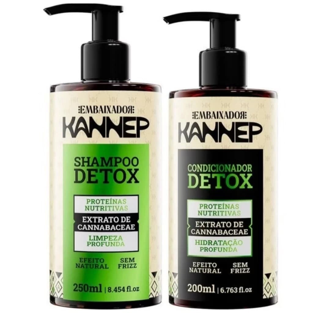 Kit Shampoo Detox + Condicionador Kannep Embaixador – Limpeza Profunda