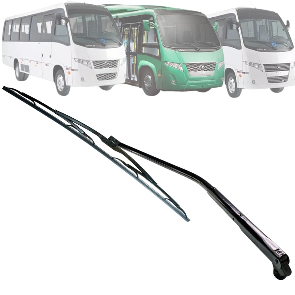 KIT BRAÇO HASTE COM PALHETA LIMPADOR PARABRISA MICRO ONIBUS VOLARE A5 A6 A8 V5 V6 V8 W8 W9 DW9