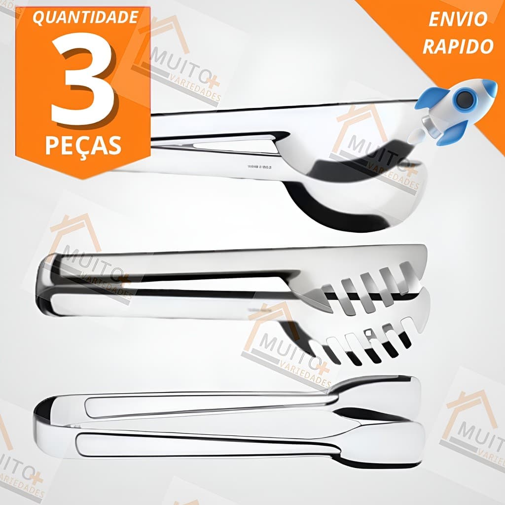 Kit 3 Pegador de Massa 20cm Pegador Universal 20cm Pegador de Frios 18cm Inox