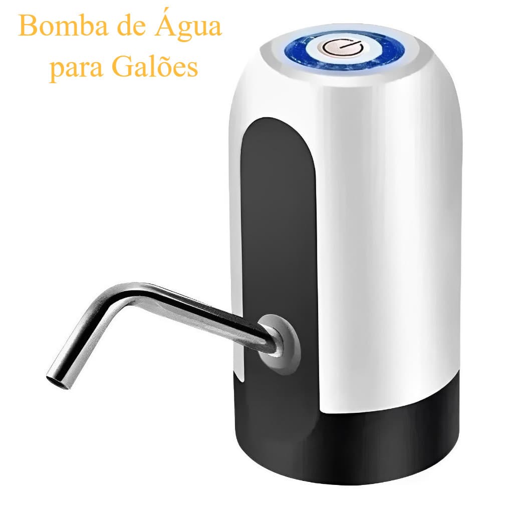 Bomba de Agua Portatil Recarregavel Dispensadora Galão 20 Litros
