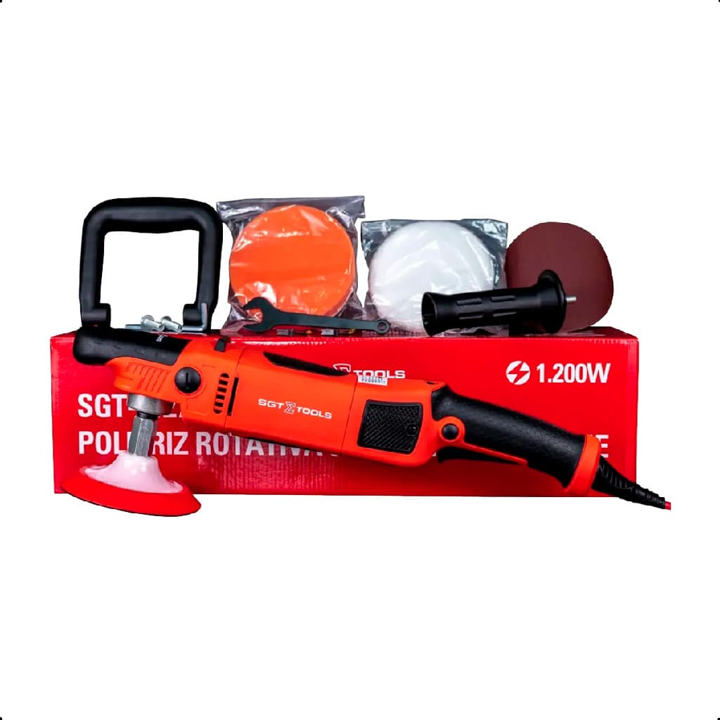 Politriz Rotativa 5 Polegadas Redeshine 110V 1200W Para Detalhamento Automotivo Profissional Para Funilarias e Garagens