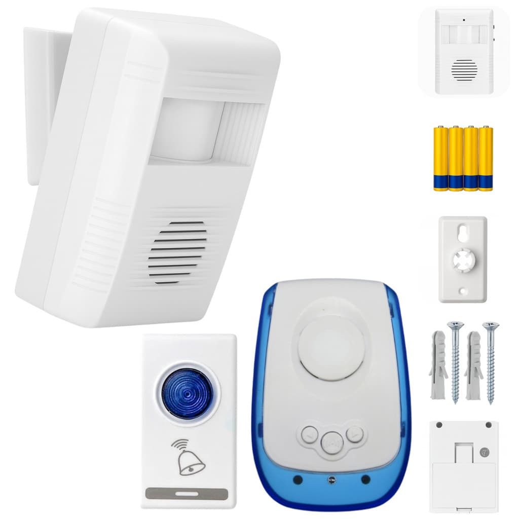 Kit Campainha Sem Fio de Longo Alcance e Sensor de Presença