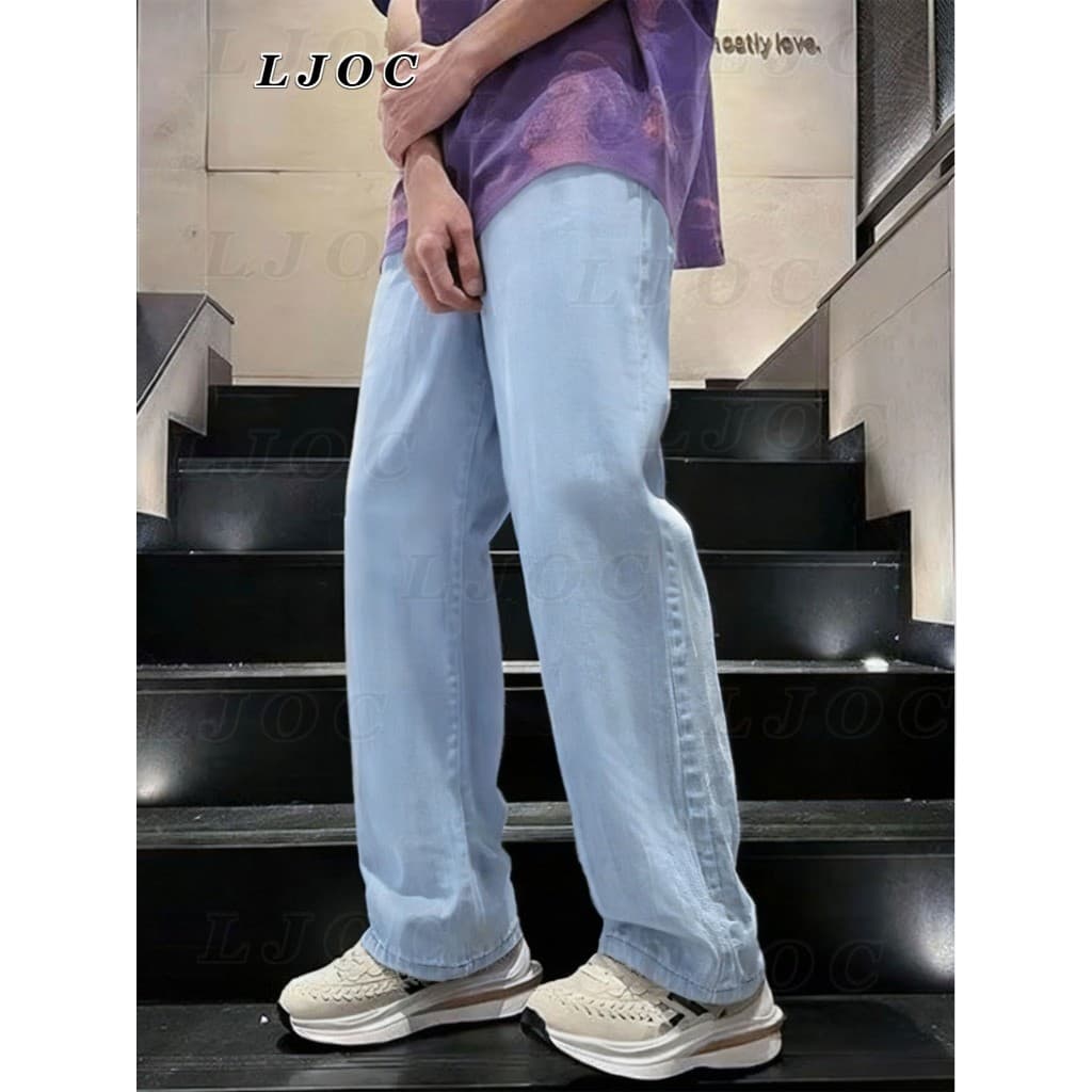Calça Jeans  Masculina Balão Boca Larga Moda