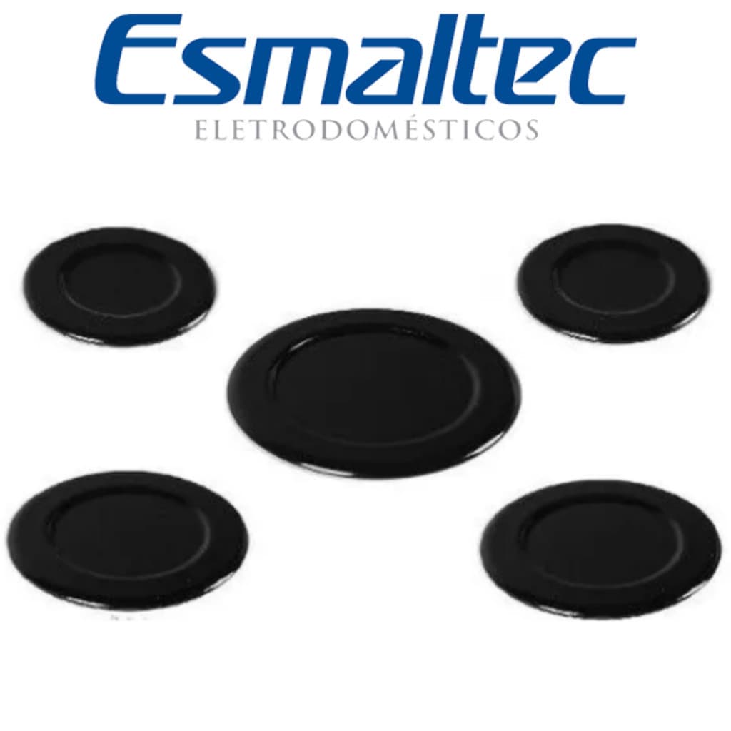 kit 5 tampinhas para fogao esmaltec jade clarice 2g2p1gg espalhadores das bocas