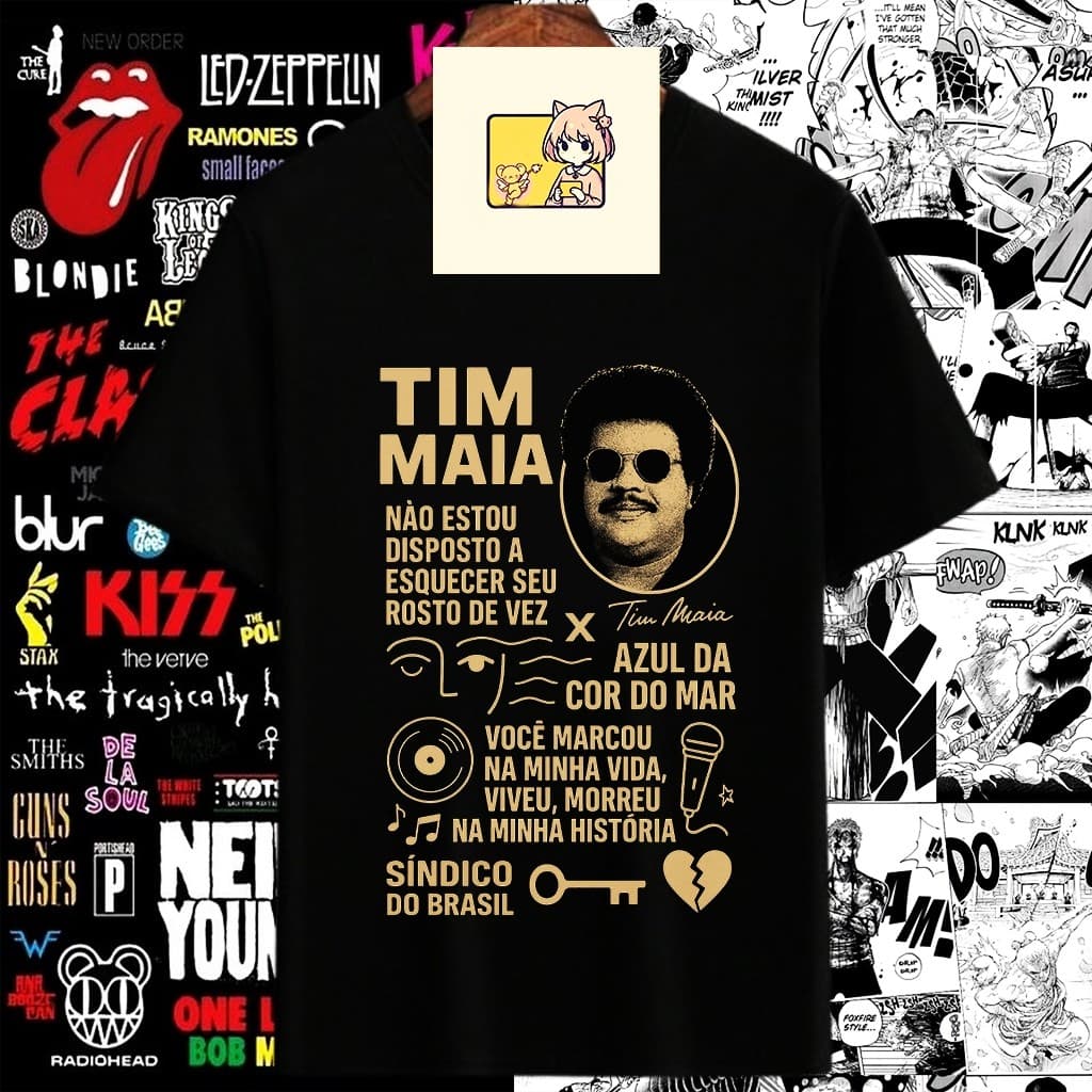 Camisa Tim Maia não estou disposto a esquecer teu rosto