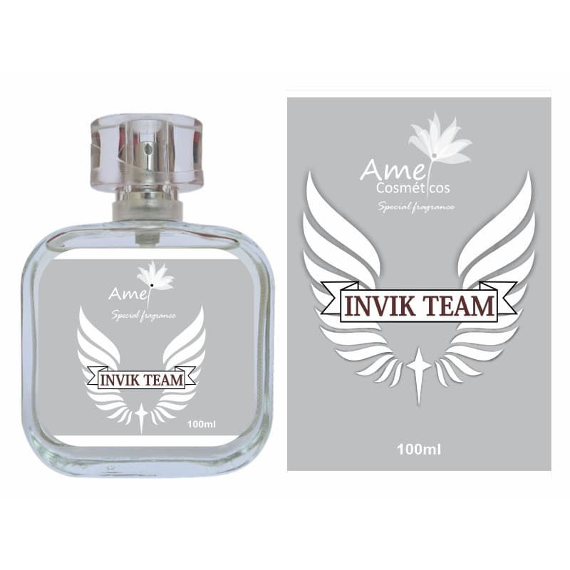 Perfume Invik Team Masculino Amei Cosméticos Alta Fixação 33% de Essência Importada Parfum