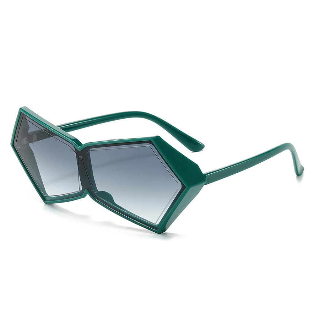 Óculos de Sol Irregulares para Mulheres e Homens, Estilo Único Y2K Futurista, Óculos de Sol Femininos Oversized de Peça