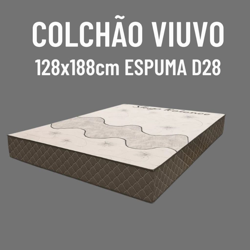 Colchão Viuvo 128x188cm Espuma D28 Confort Soft Liso