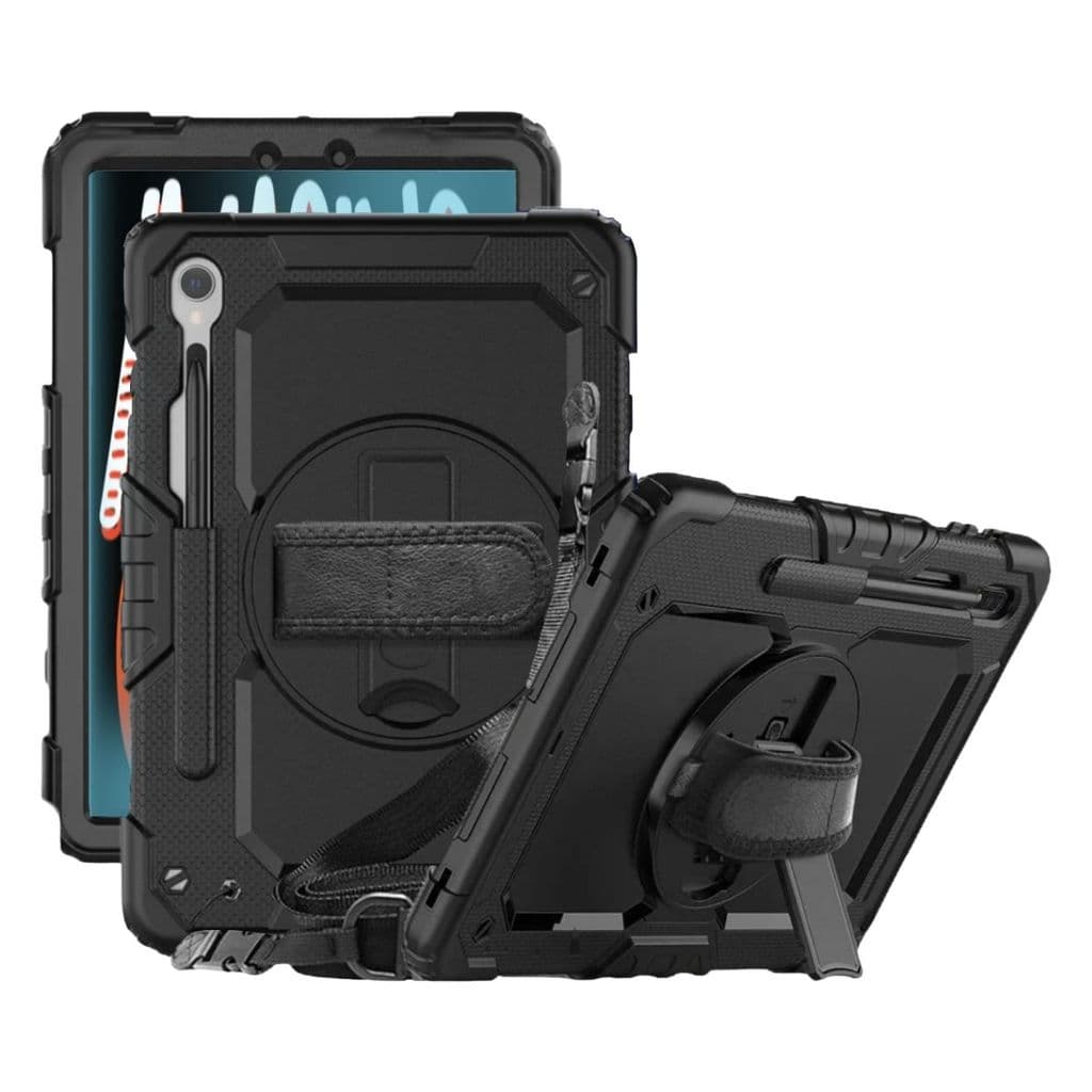 Capa Anti Impacto Protetora Tela com Alça de Ombro e Mão Velcro Para Samsung Galaxy Tab S9 S10 FE