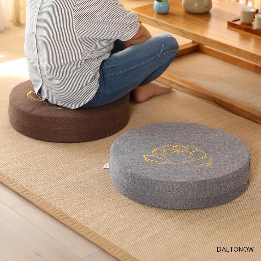 Almofada De Meditação Para Ioga DALTON , Tapete Tatami De Lótus Bordado Engrossado , Travesseiro De Encosto Redondo Remo