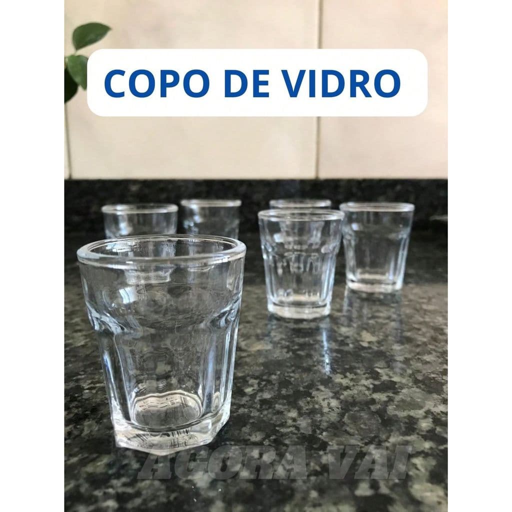 Conjunto Copo de Shot 6 unidades Drink Bebida Happy Hour