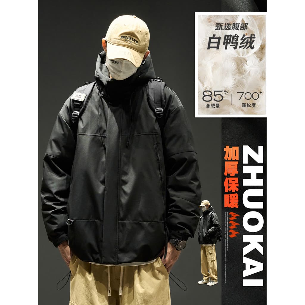 Jaqueta masculina estilo inverno engrossado jaqueta de algodão adolescente roupas masculinas meninos inverno jaqueta de
