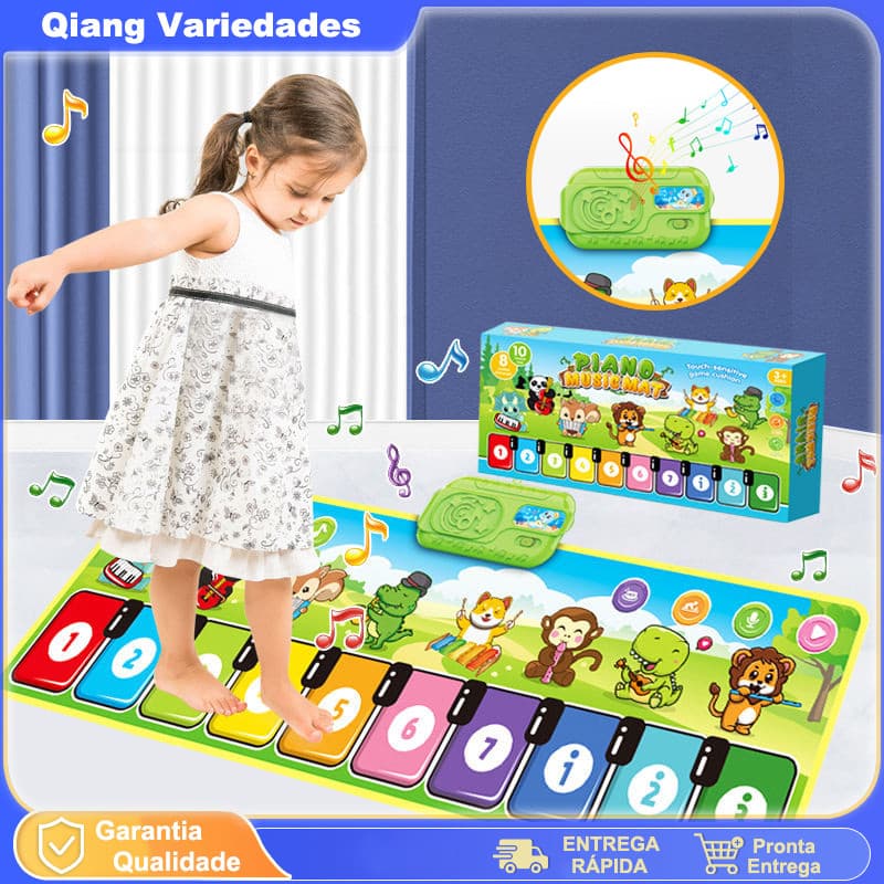 Piano Musical Tapete Infantil Brinquedo Educativo Teclado