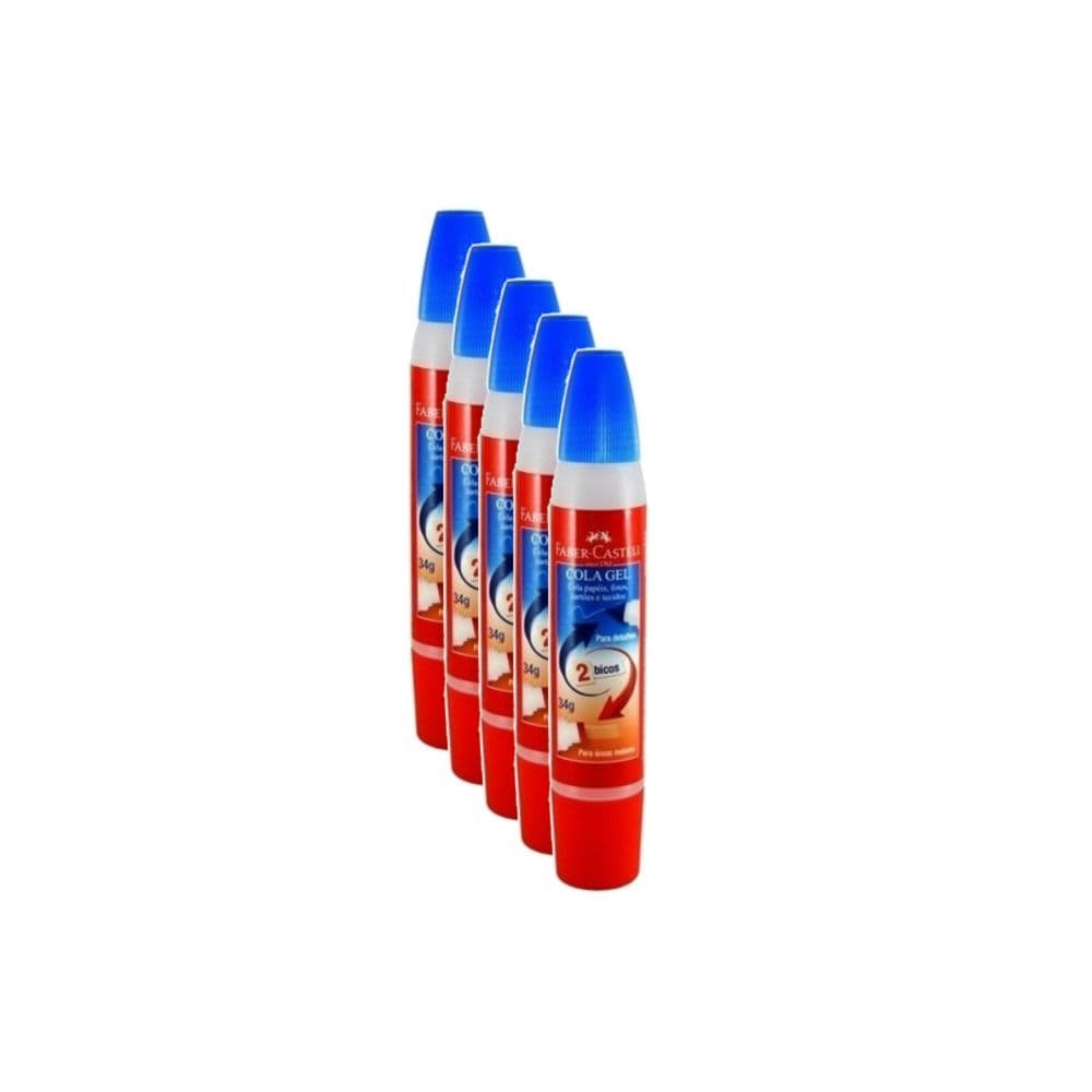 Kit Com 5 Colas Gel 34g Faber Castell