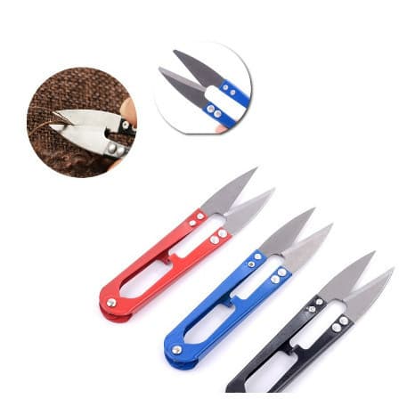 Kit 3 Cortador de linha de mola de plástico em forma de U, cortador de linha de pesca