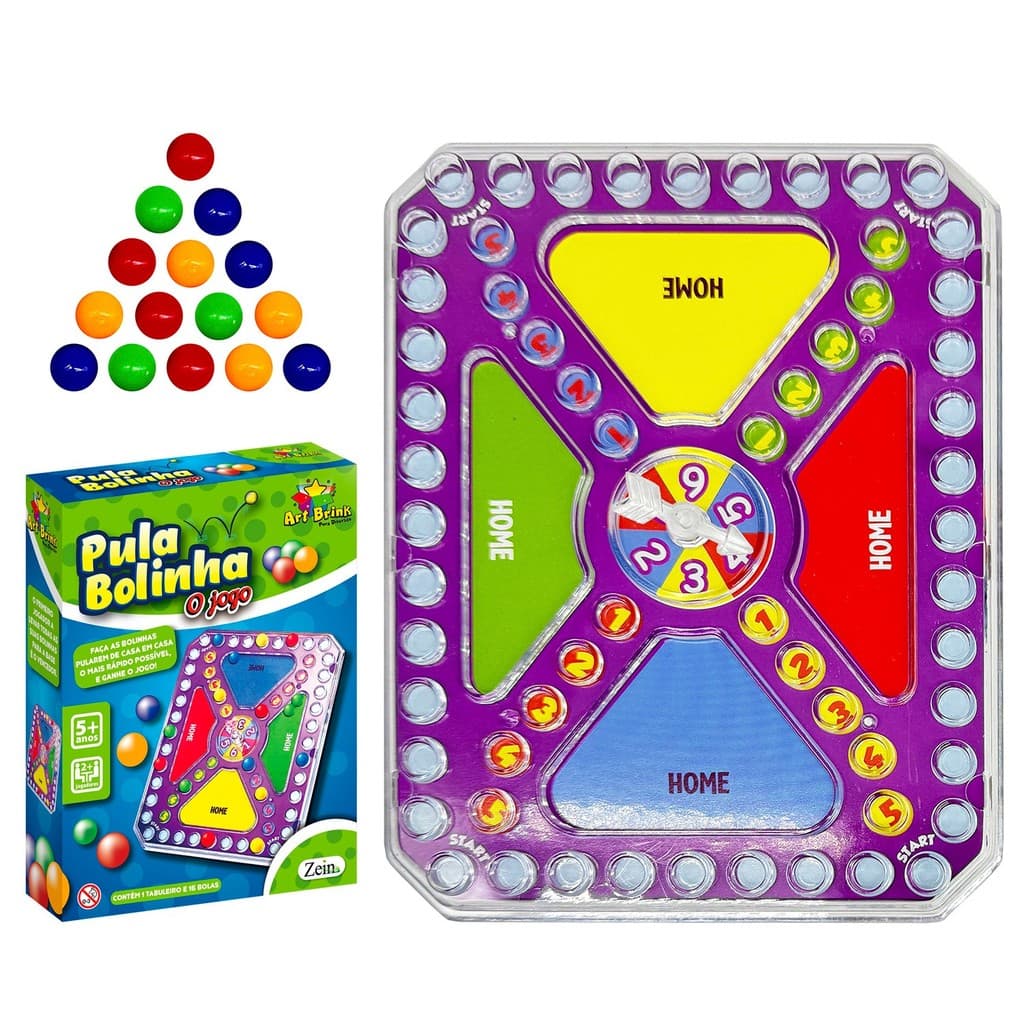 Jogo Pula Bolinha Tabuleiro Infantil Brinquedo Pedagógico E Divertido - Art Brink
