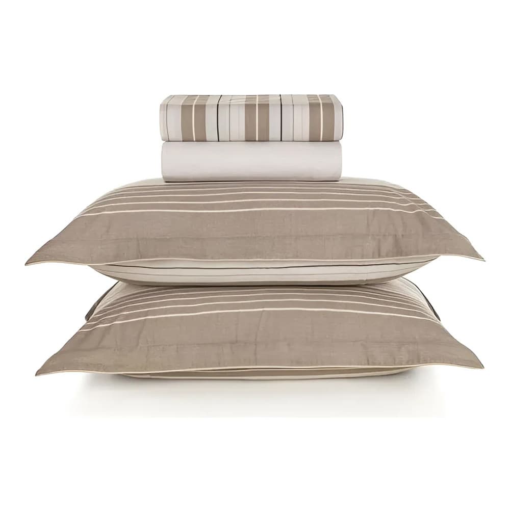 JOGO CAMA QUEEN 200 FIOS 100% ALGODÃO DAMIER KARSTEN 240X250