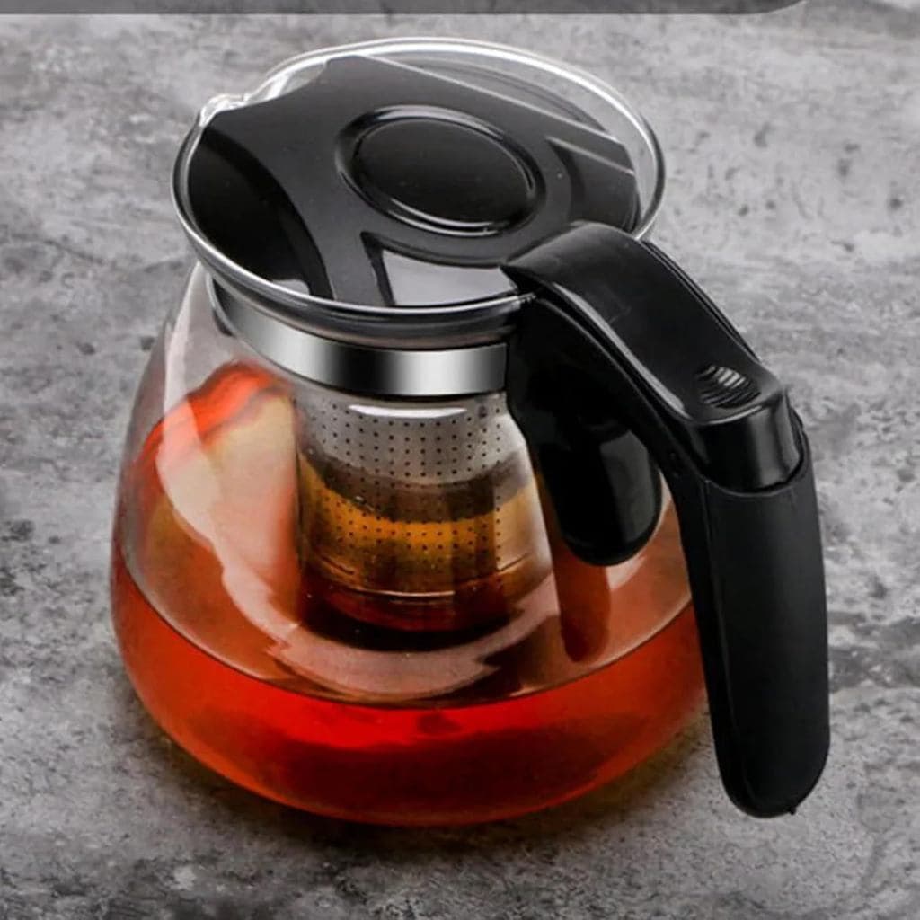 Bule Chaleira com Infusor para Chá, Vidro, 1150ml de Vidro com Interior Inoxidável