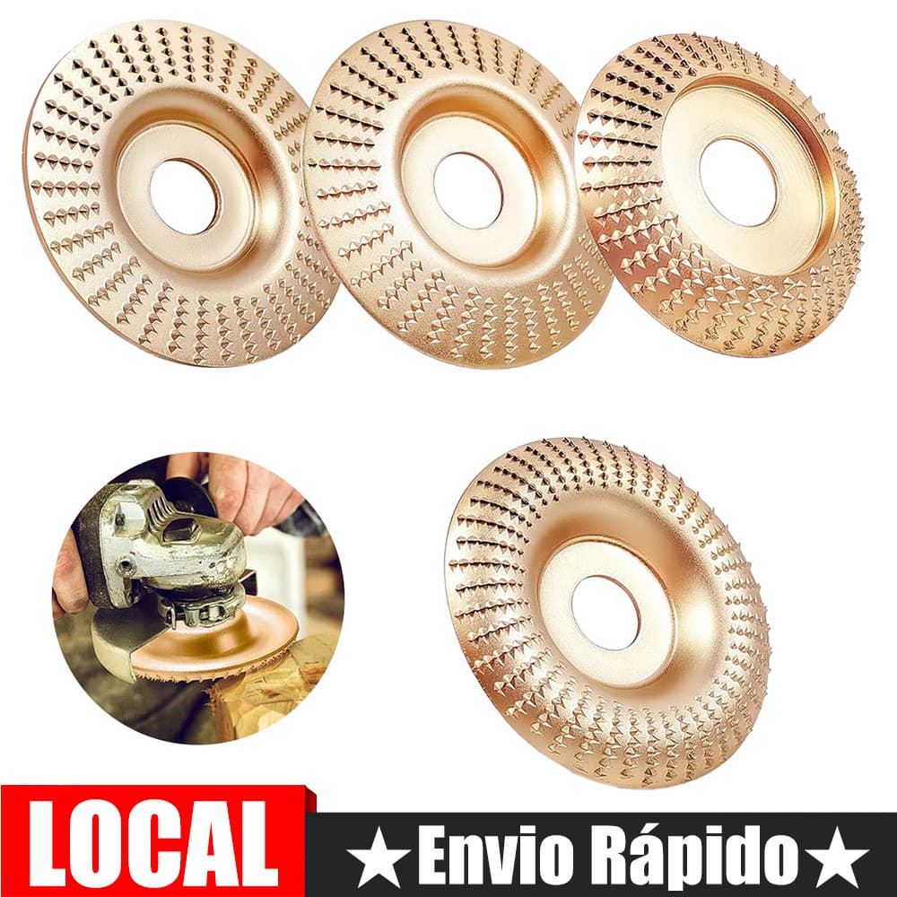 Conjunto de 4 peças de rebarbadora para carpintaria, disco de moagem, diâmetro interno 22 mm (diâmetro externo 3 peças 1