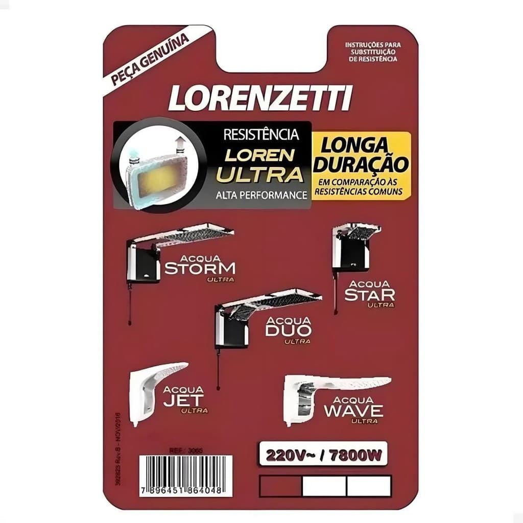 Resistencia Lorenzetti Storm/Star 220/7800W Ultra 3065-B