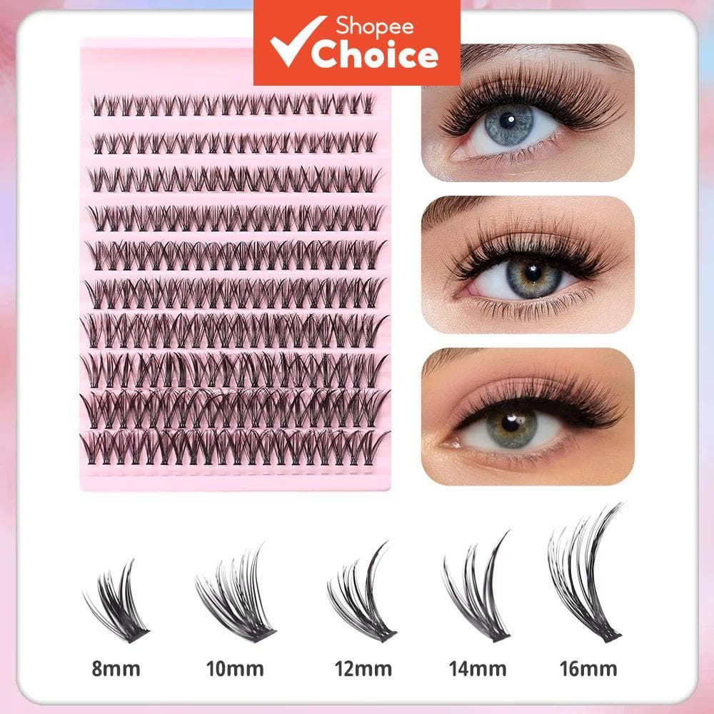 Kit de Cílios em Cluster 30D, Cílios Postiços DIY Wispy, Extensão de Cílios de 8-16mm, Extensões de Cílios em Cluster,