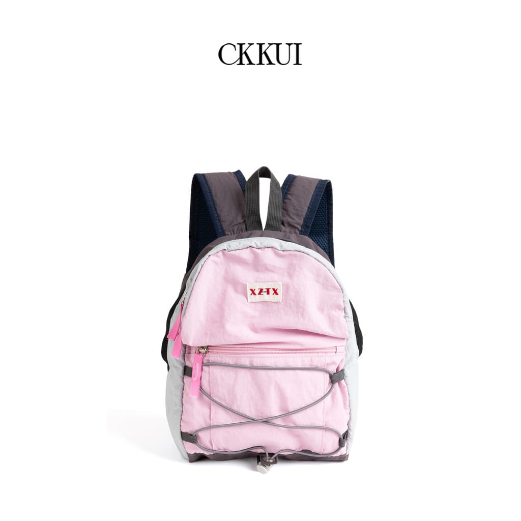 CKKUI Verão Dopamina Nylon Rosa Bolsa Doce Menina Mochila Com Cordão Commuter Bolsa De Viagem Mochila