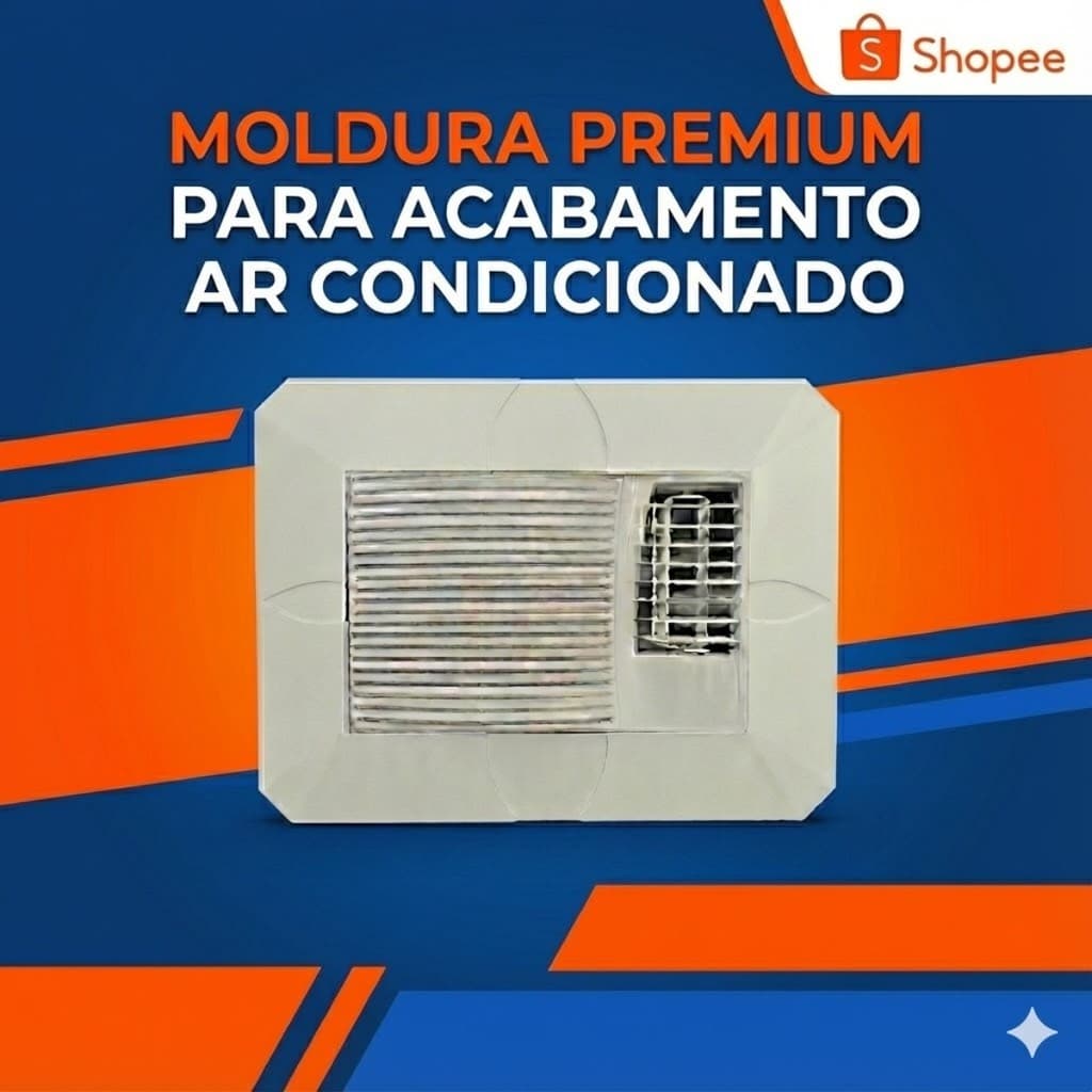 Moldura Para Ar Condicionado Regulável Branca De 5600 A 30.000btus
