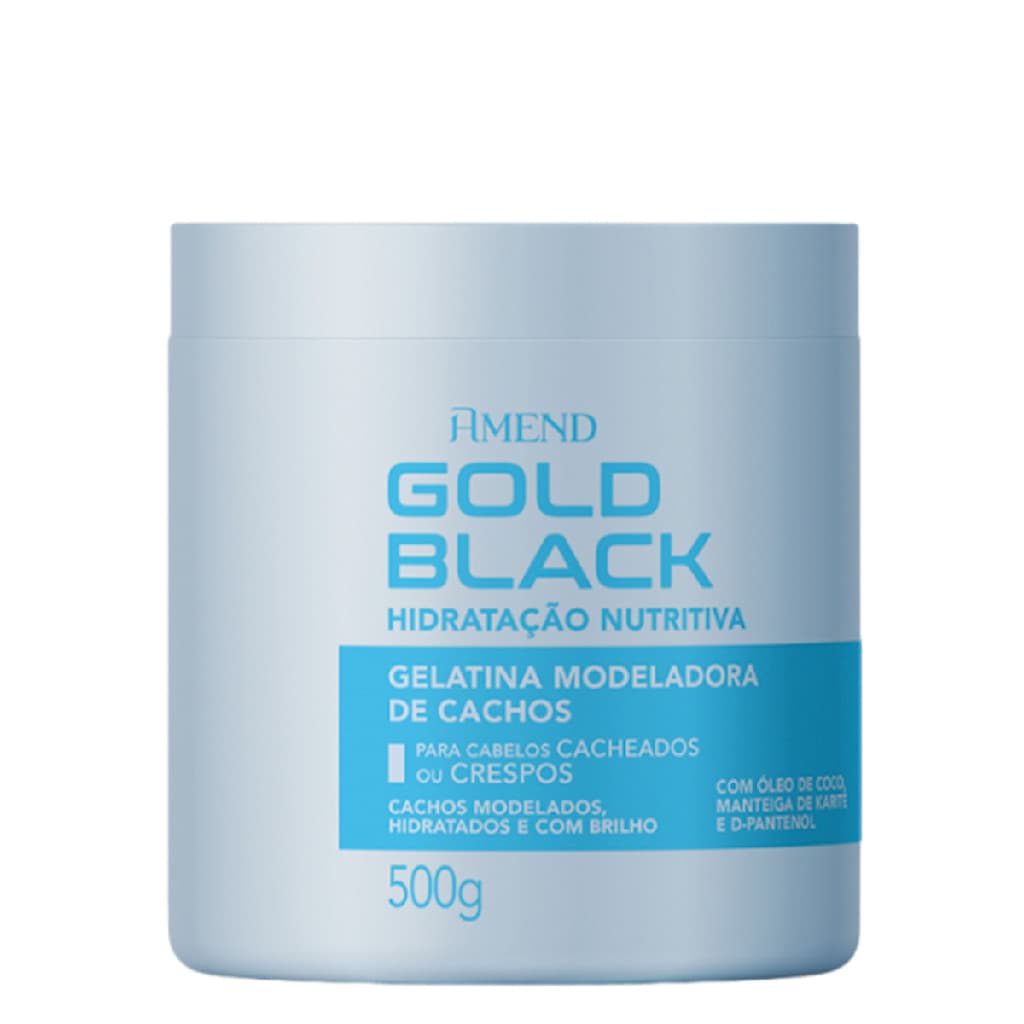 Amend Gold Black Gelatina Modeladora Hidratação Nutritiva 500g