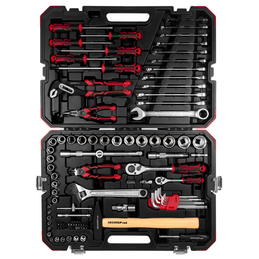 Jogo de Ferramentas Gedore Red 1/4" e 1/2" com 100 Peças