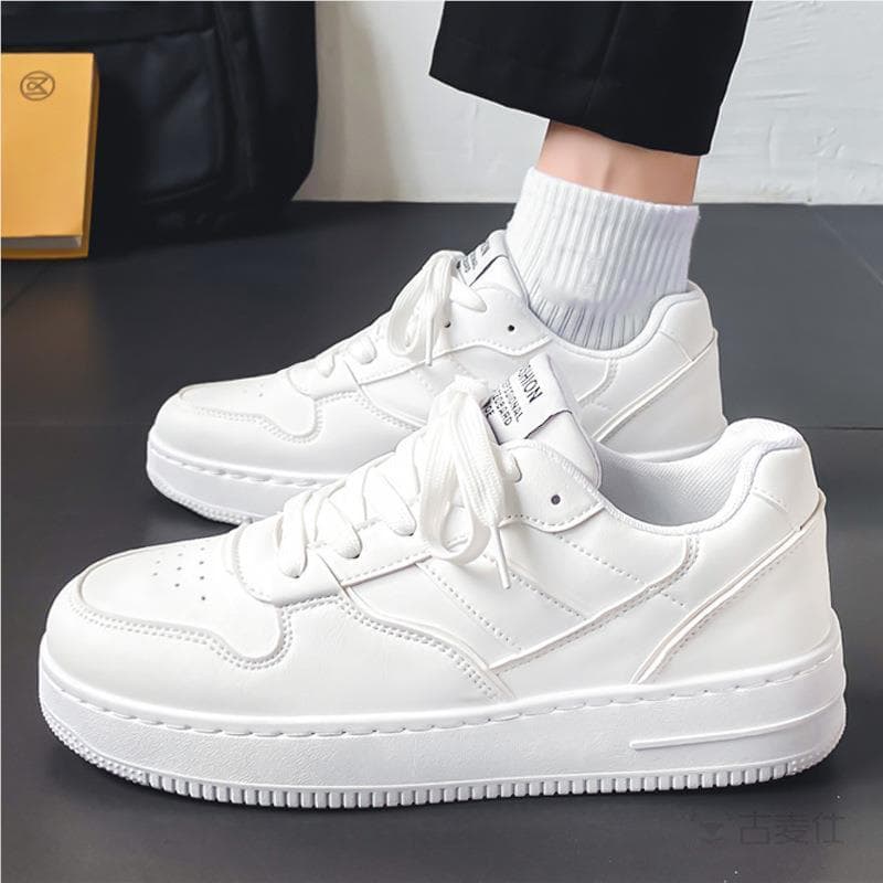 Sapatos masculinos outono respirável na moda All-Match sapatos brancos estudante esportes casuais juventude tênis branco