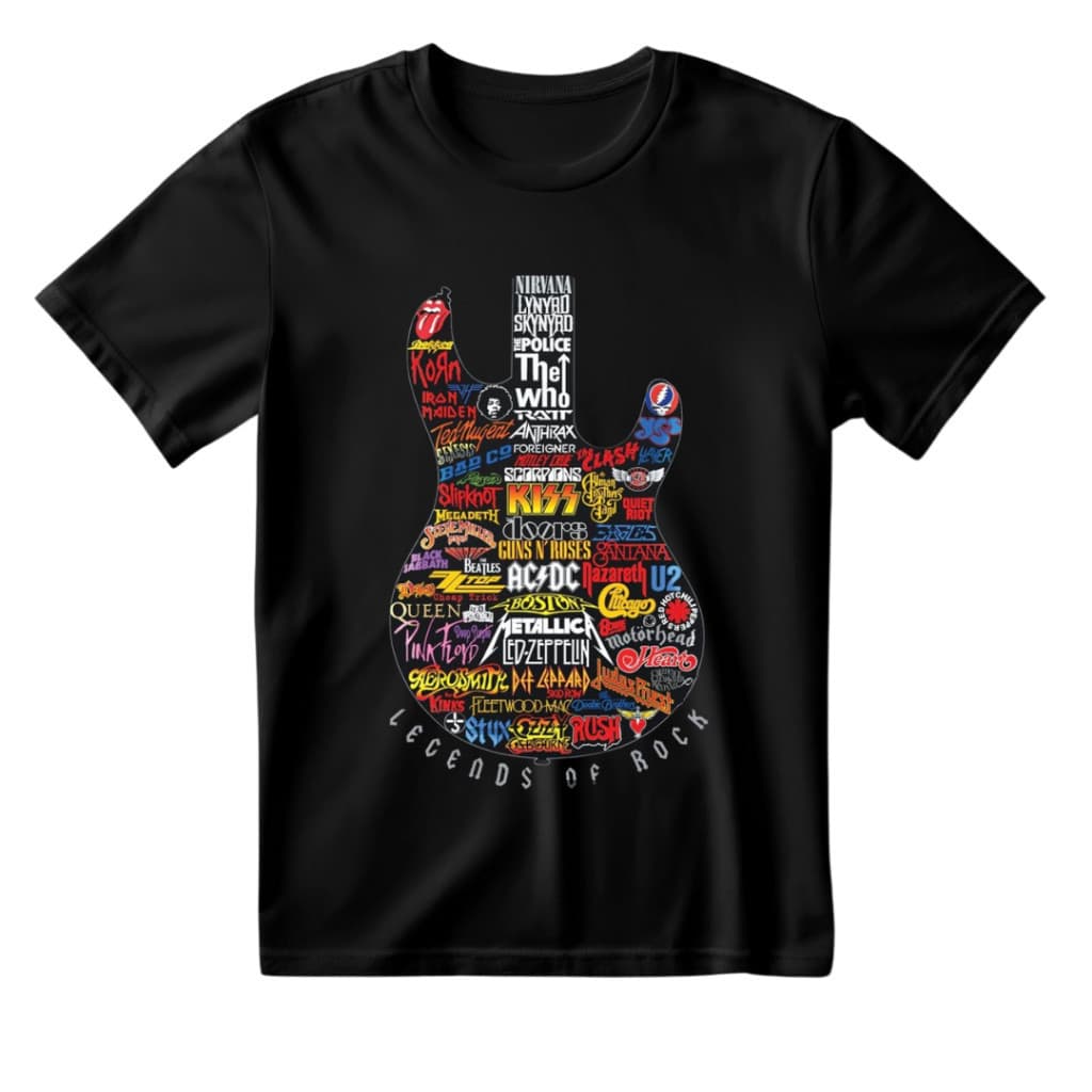 Camisa Camiseta Lendas do Rock Unissex 30.1 Premium Entrega Full.