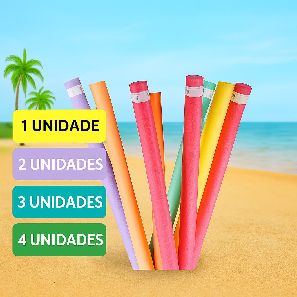 Flutuador Boia Espaguete para Piscina – Cores Sortidas