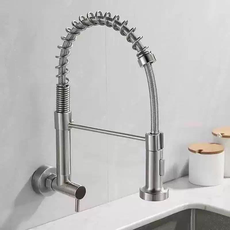 HKX Torneira de Bancada Cozinha de Parede Misturador Ducha DuoTorneiras Extraíveis Fosco Sistema Parede Giro 360º HKX